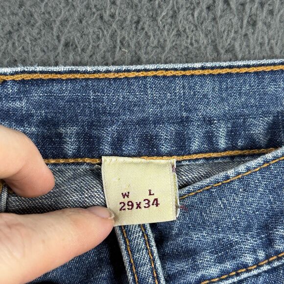 Vtg Abercrombie & Fitch Jeans Womens 29x34 Blue Flare Medium Wash Denim Y2K - Picture 4 of 13